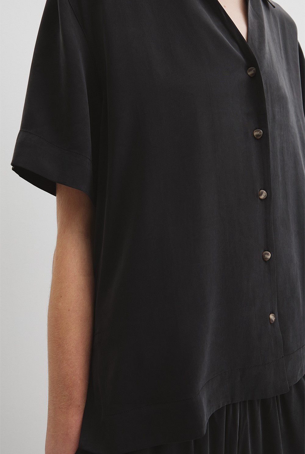 Short Sleeve Cupro Shirt