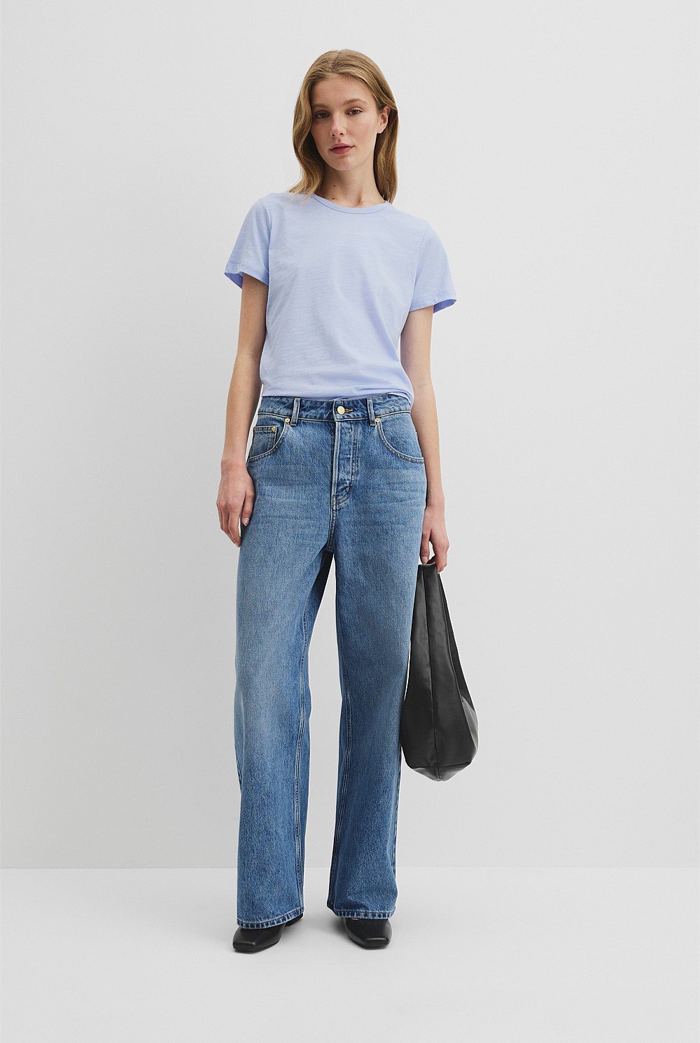 Australian Good Earth Cotton Slub Short Sleeve T-Shirt