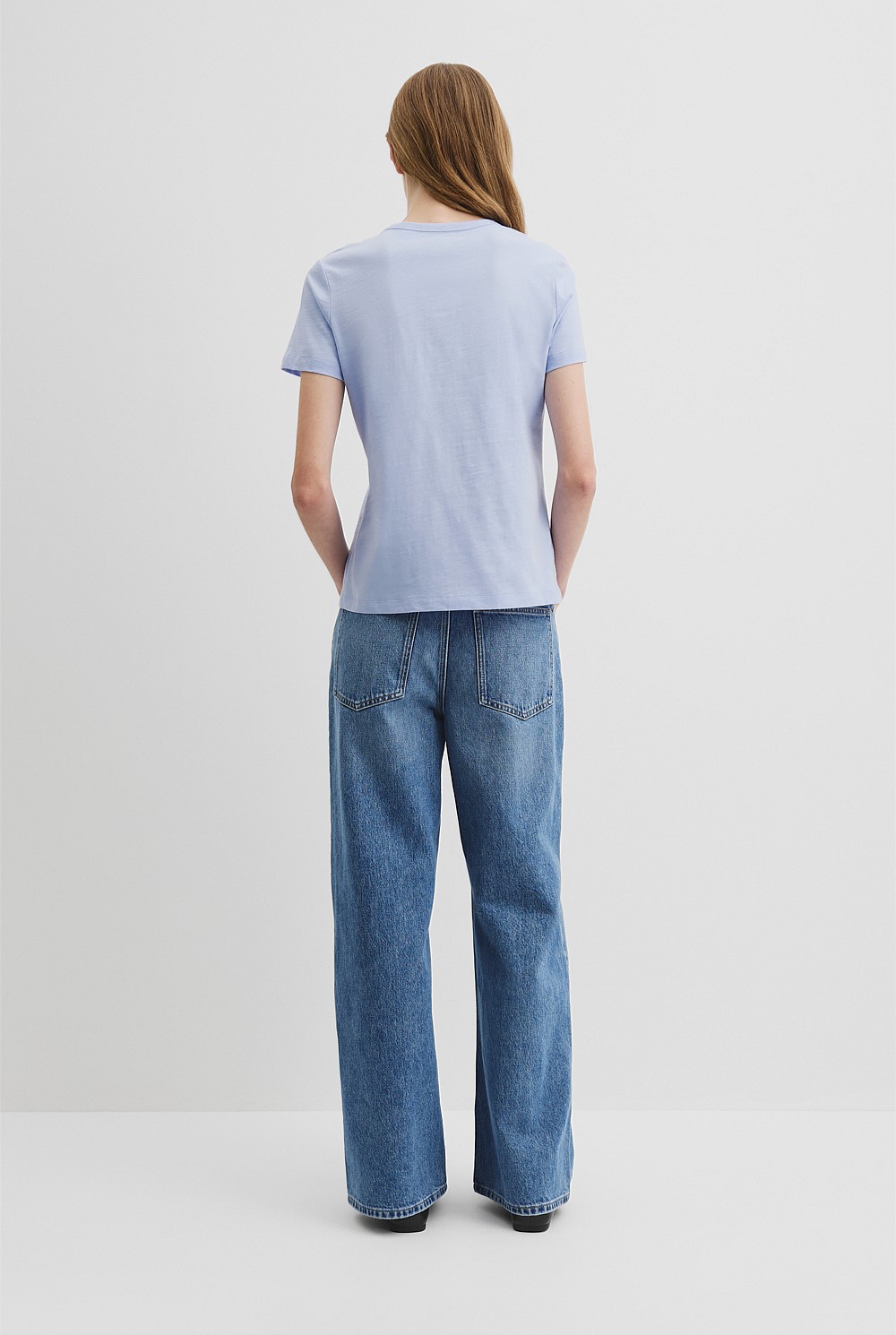 Australian Good Earth Cotton Slub Short Sleeve T-Shirt