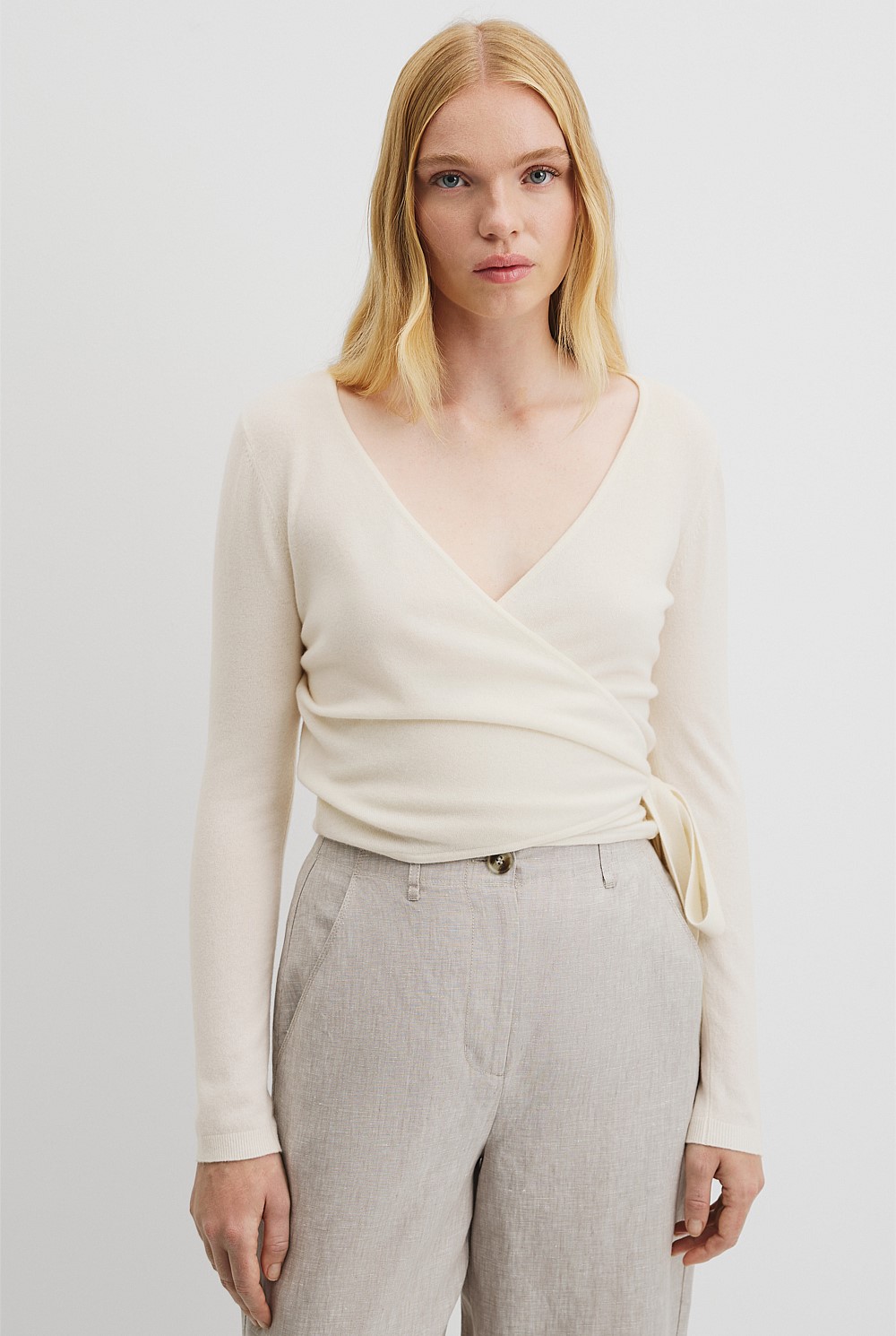 Long Sleeve Wrap Knit