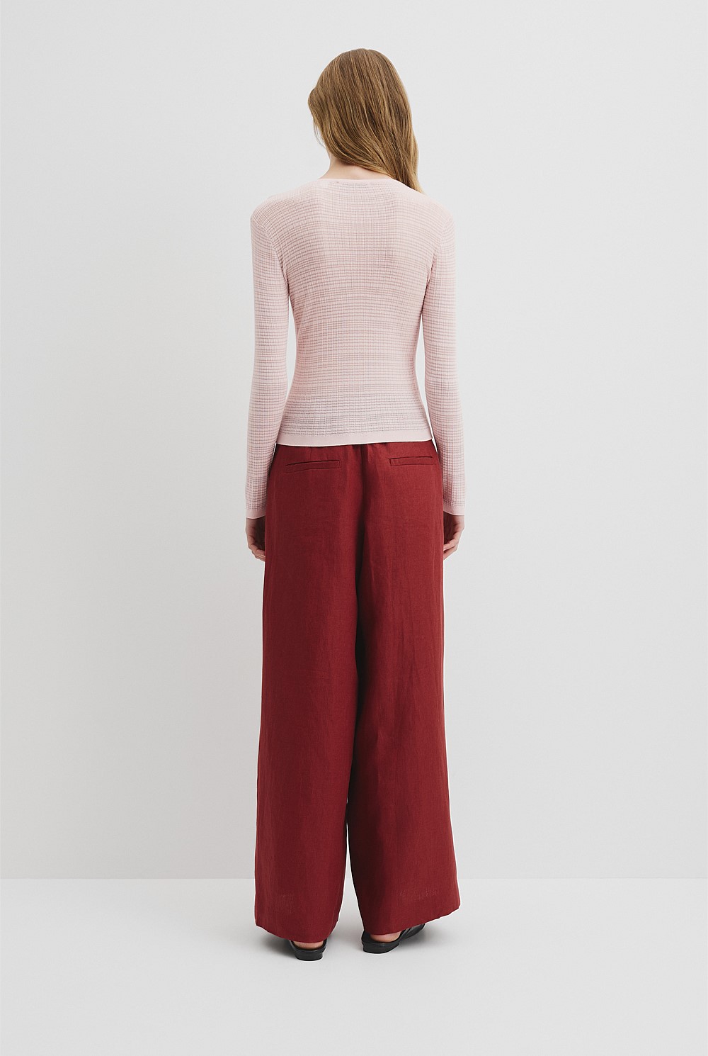 Mesh Long Sleeve Knit Top