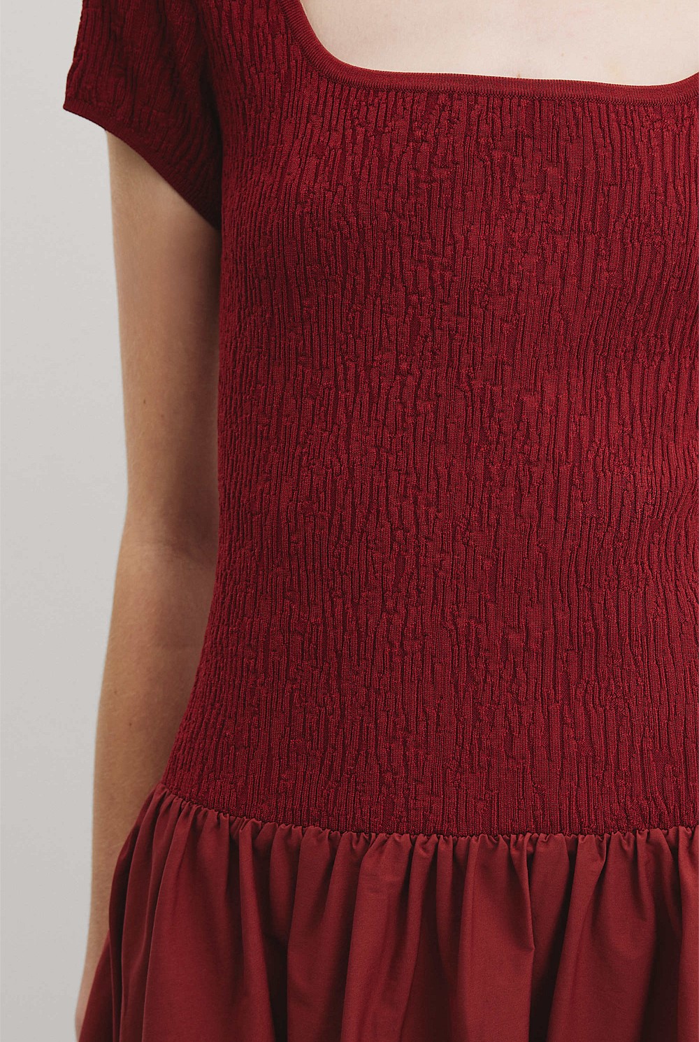 Mix Media Midi Knit Dress