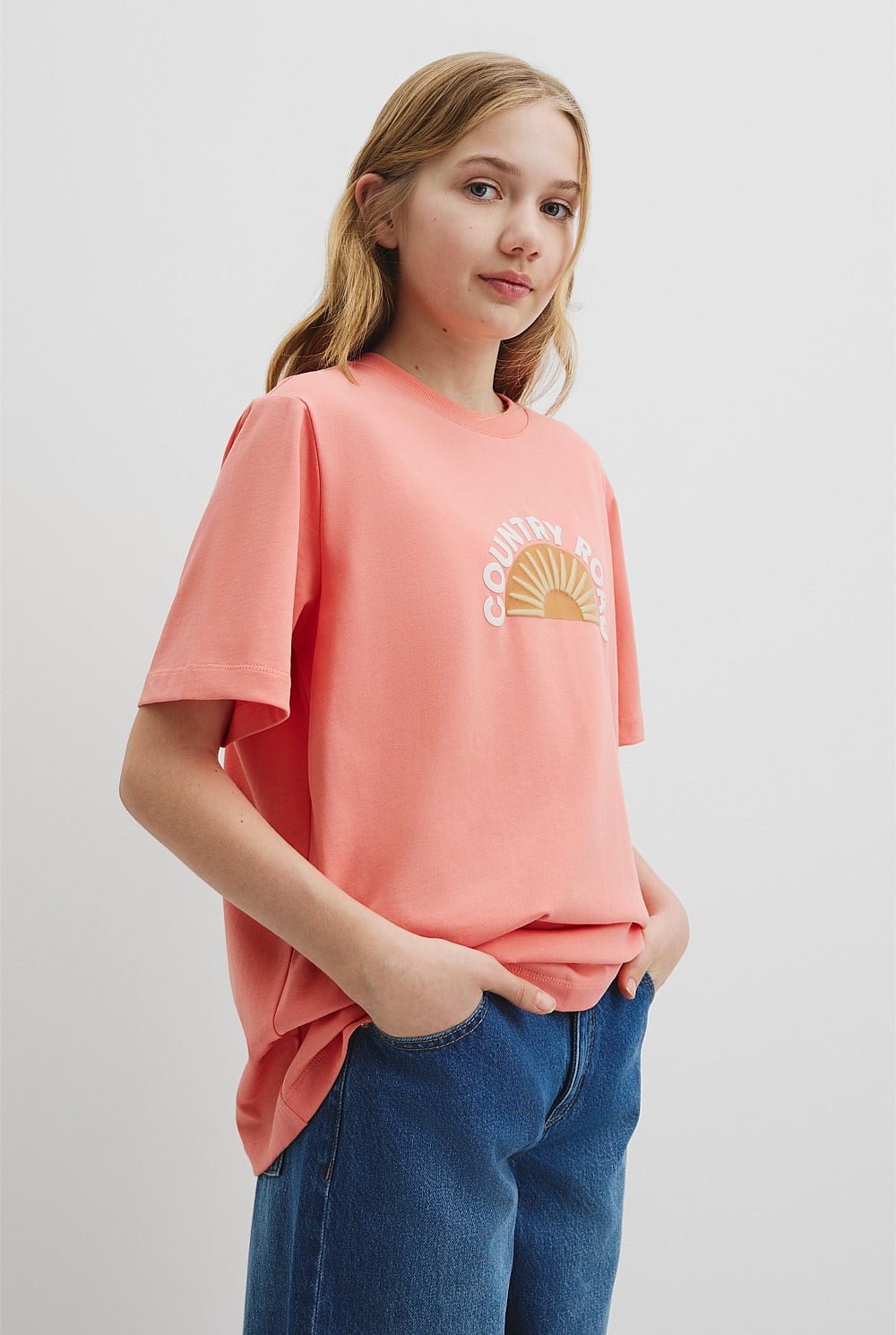 Teen Recycled Cotton Blend Sundial T-Shirt