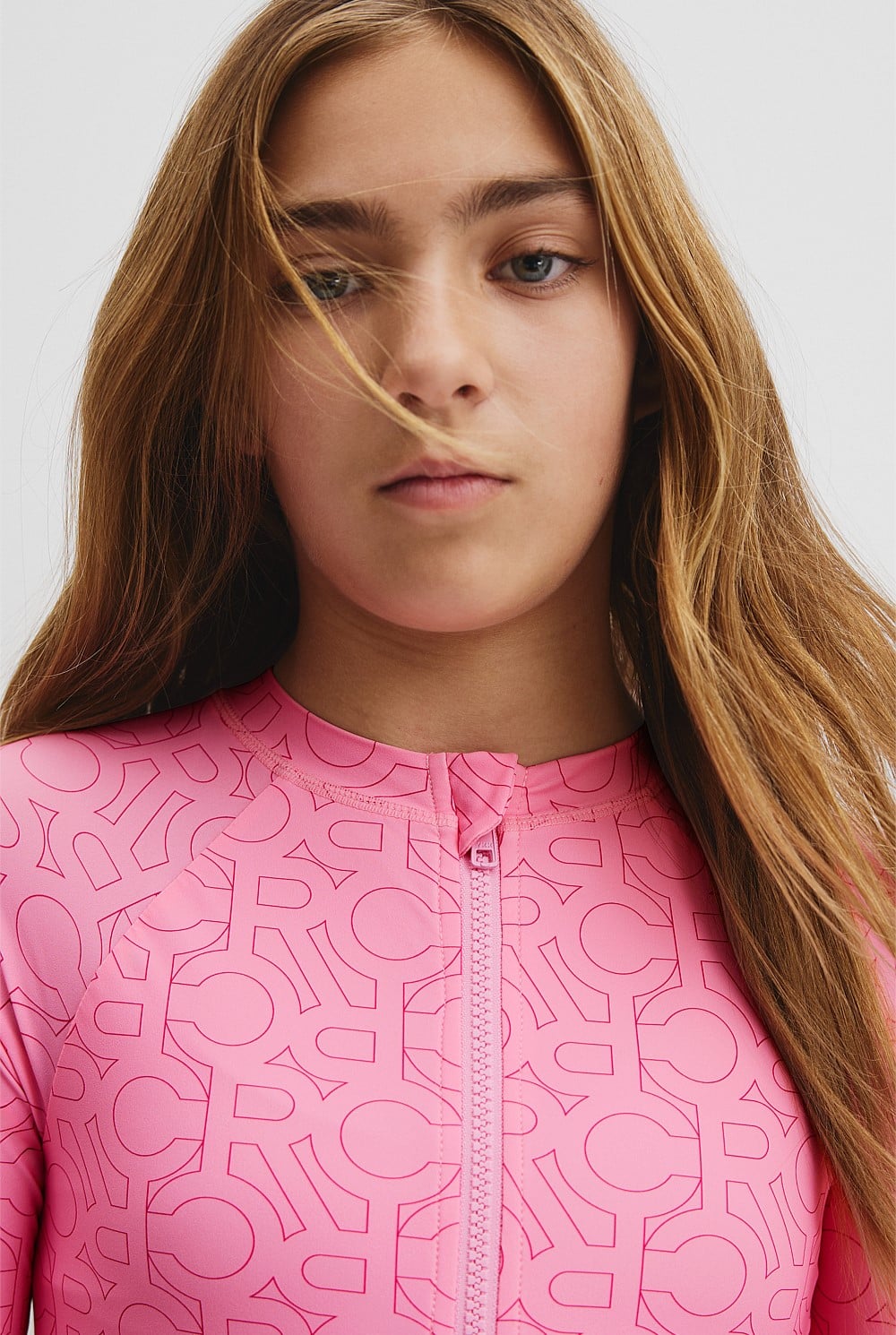 Logo Long Sleeve Swimsuit