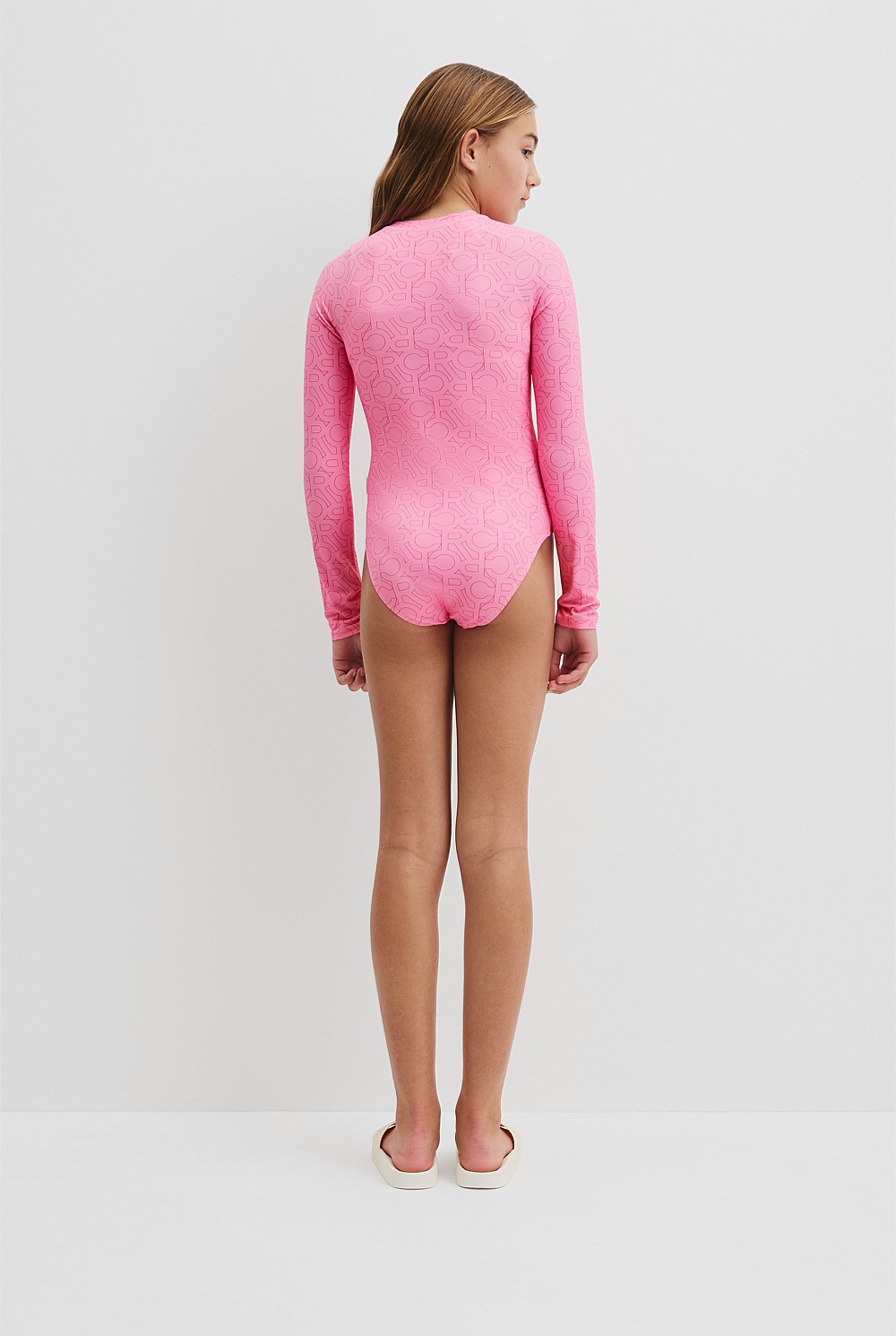 Logo Long Sleeve Swimsuit