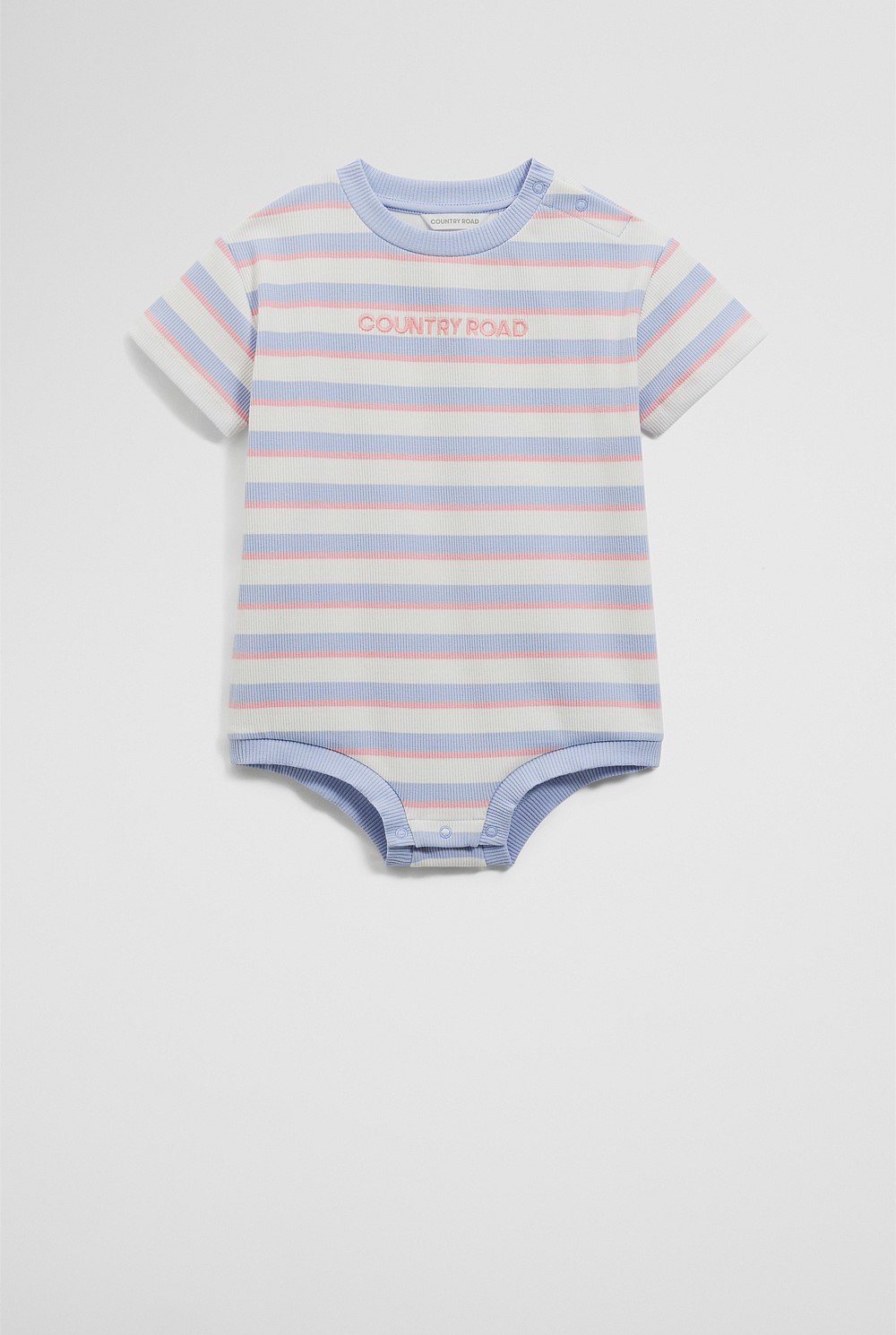 Organically Grown Cotton Oversize Stripe Short Sleeve Bodysuit