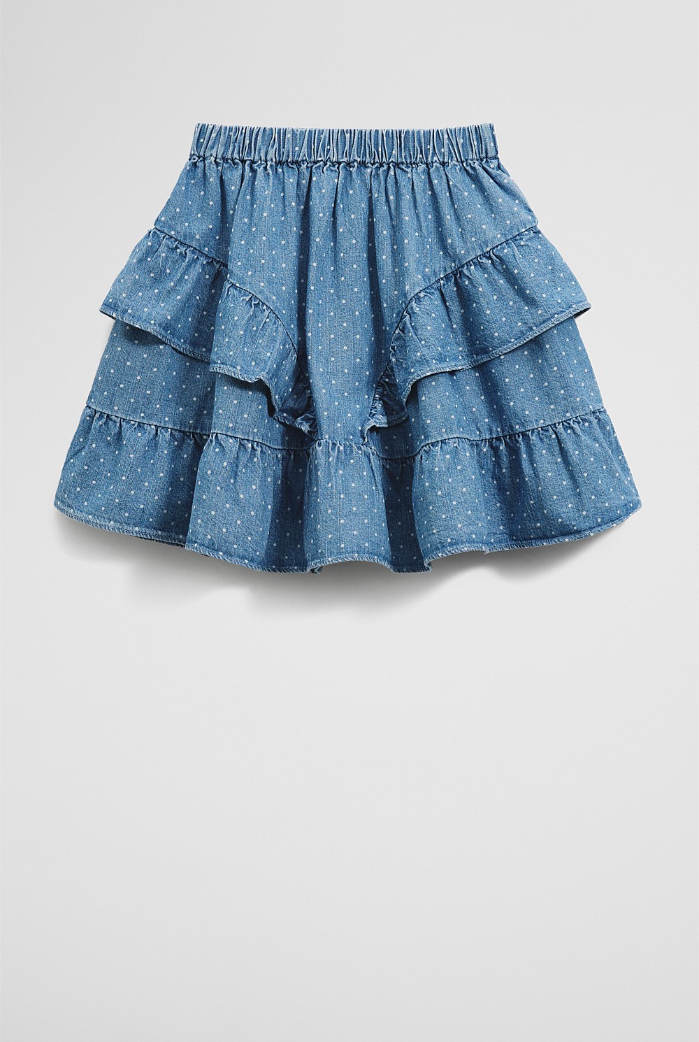 Organically Grown Cotton Frill Detail Mini Skirt