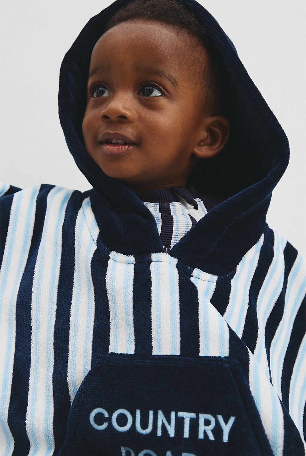 Australian Cotton Stripe Logo Poncho