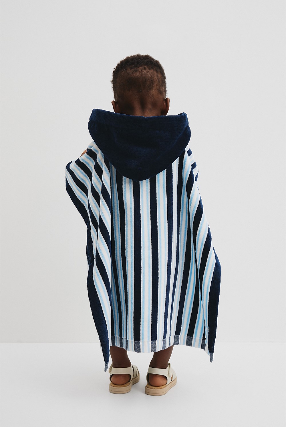 Australian Cotton Stripe Logo Poncho