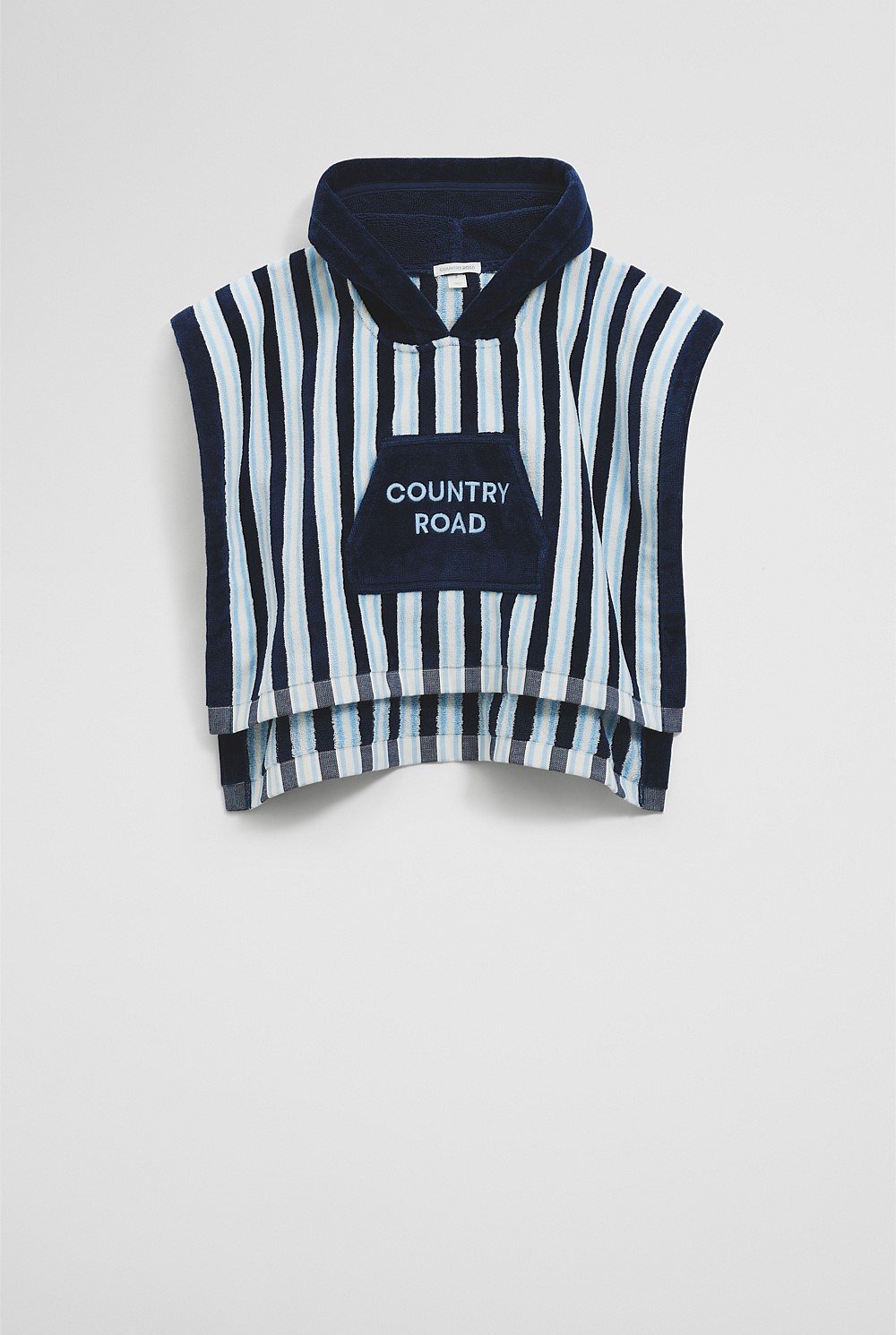 Australian Cotton Stripe Logo Poncho