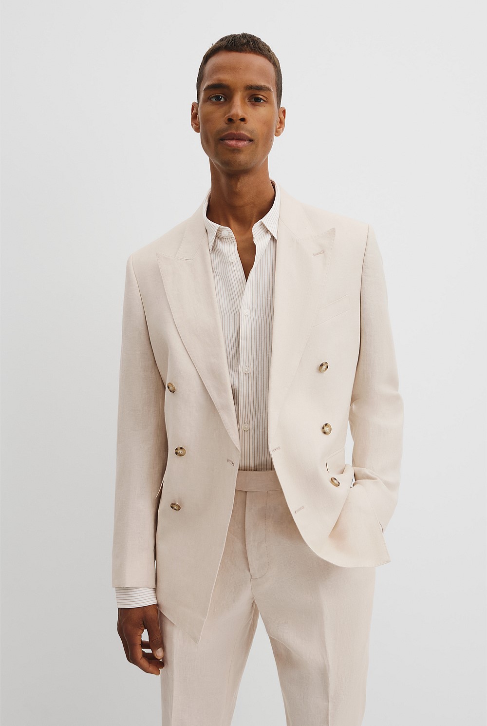 Linen Double Breasted Jacket