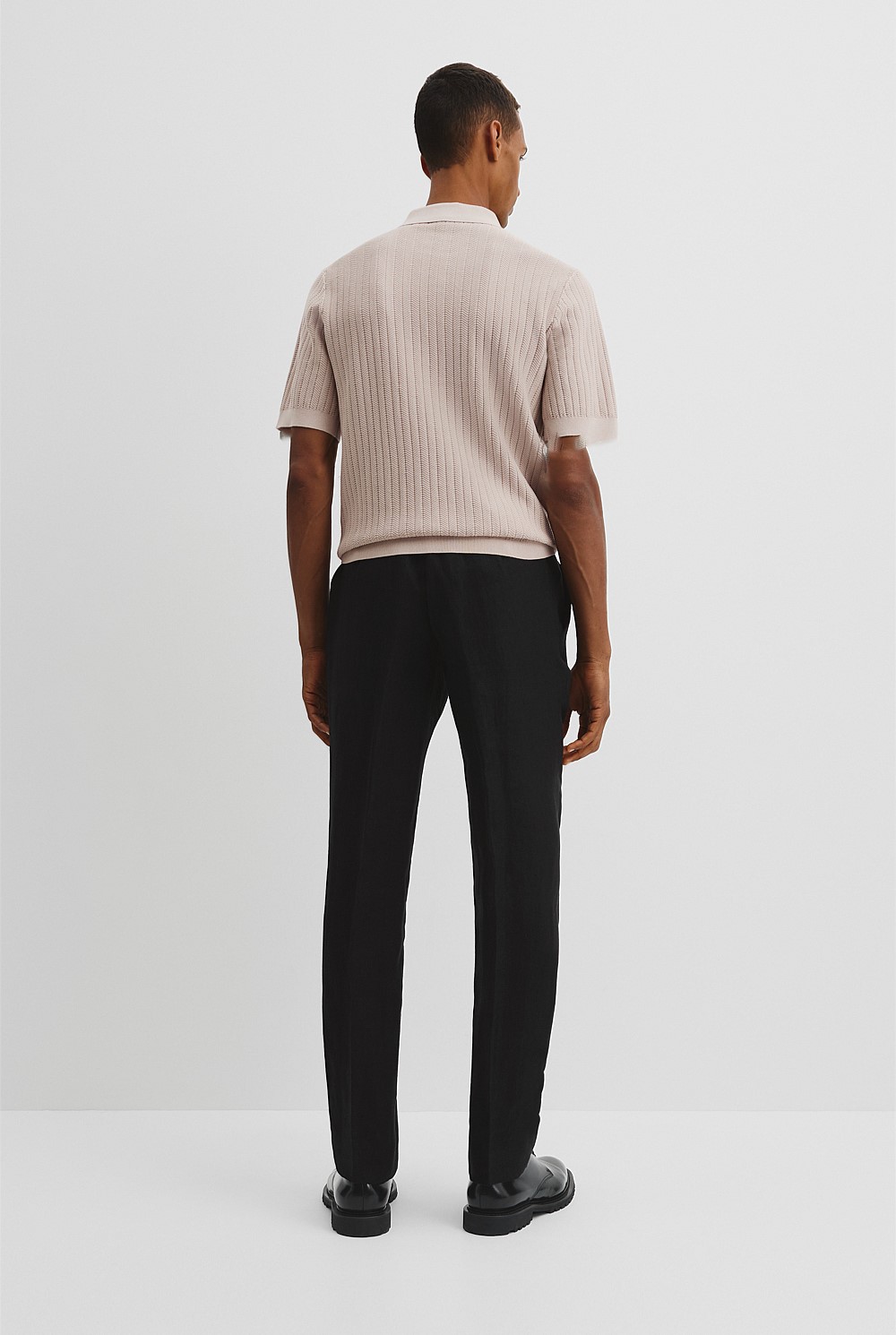 Australian Cotton Herringbone Knit Polo