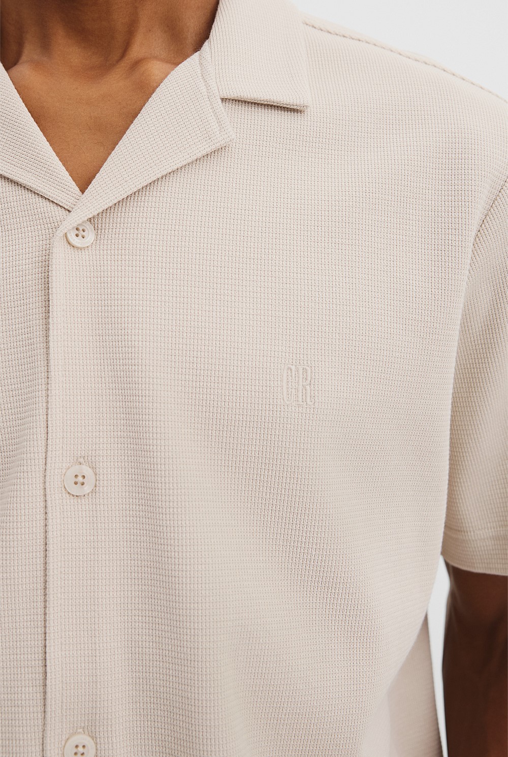 Australian Cotton Textured Short Sleeve Shirt