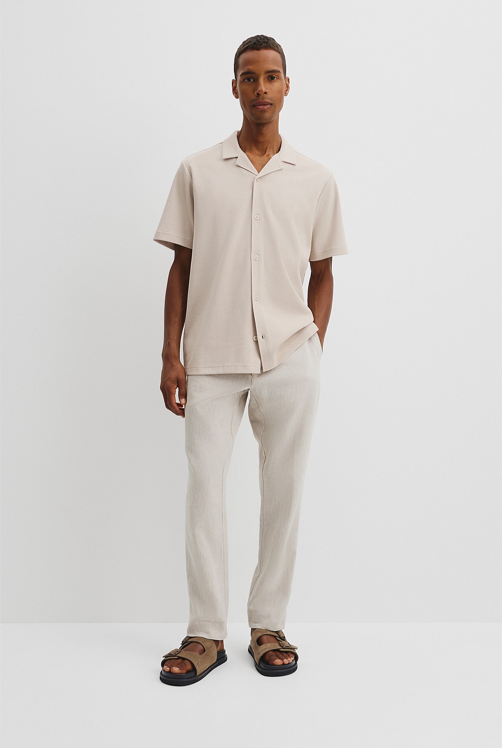 Australian Cotton Textured Short Sleeve Shirt