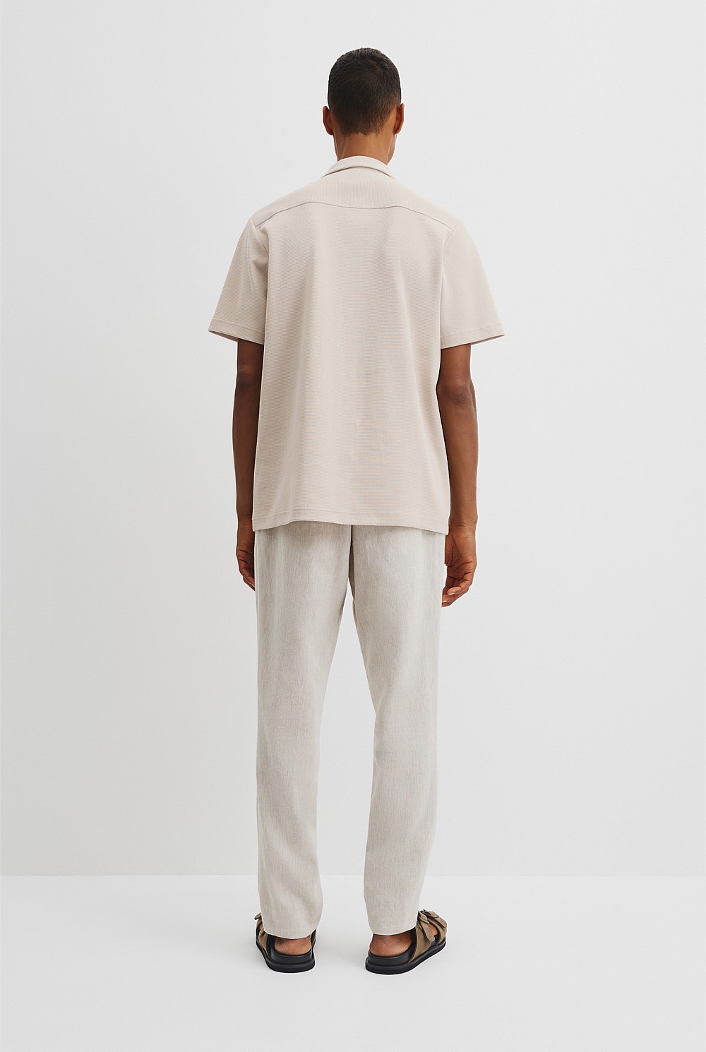 Australian Cotton Textured Short Sleeve Shirt