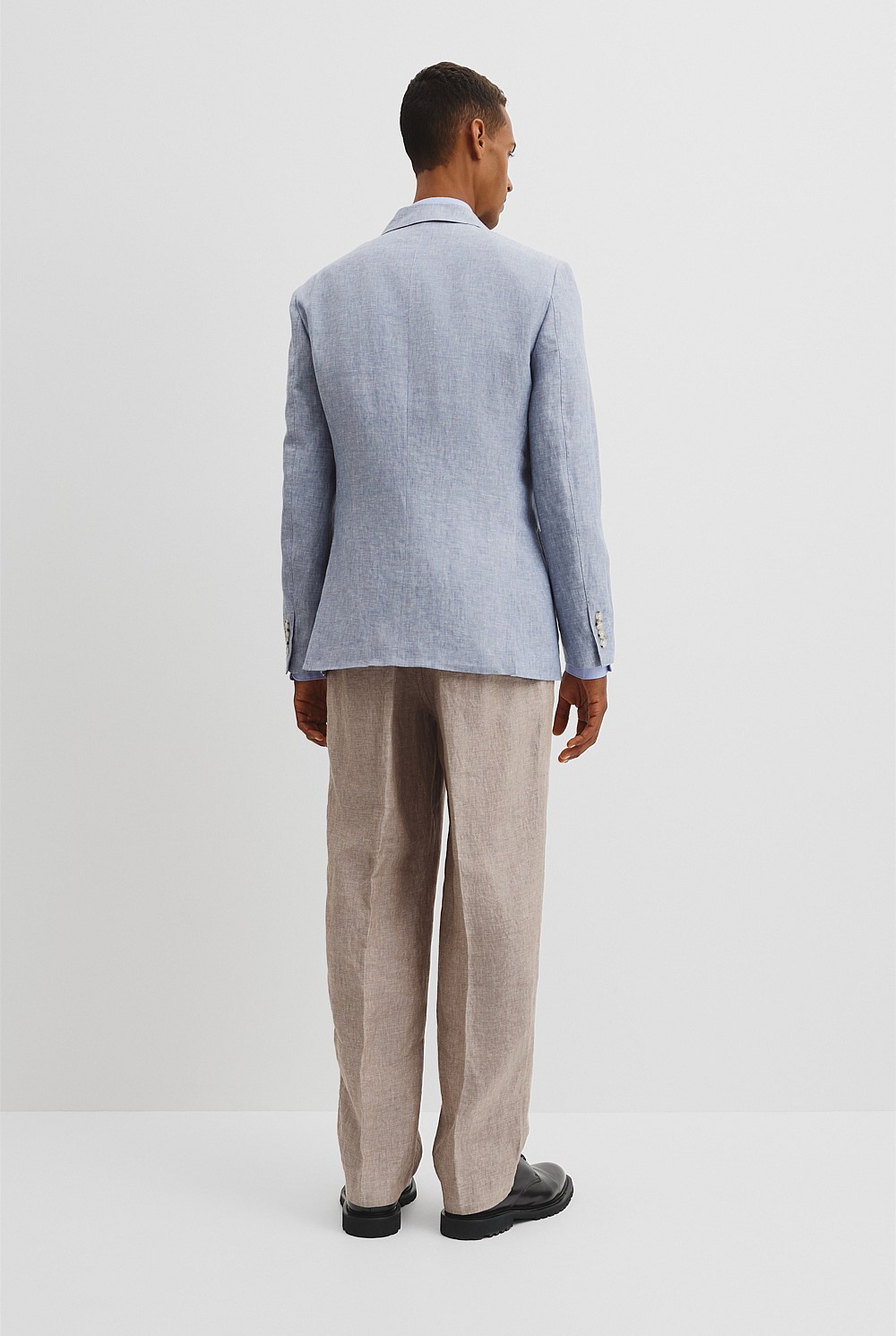 Regular Fit Linen Chambray Jacket