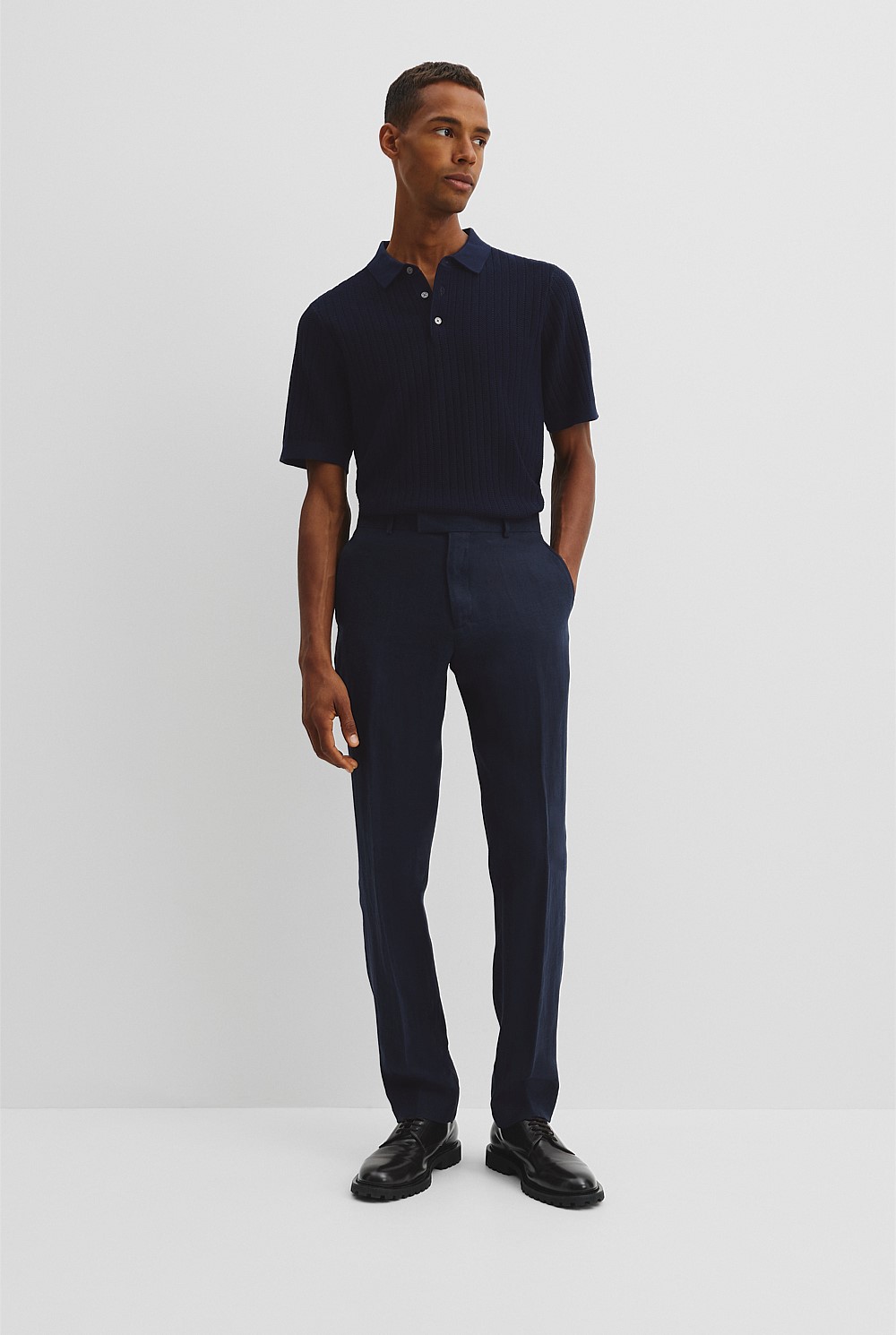 Australian Cotton Herringbone Knit Polo