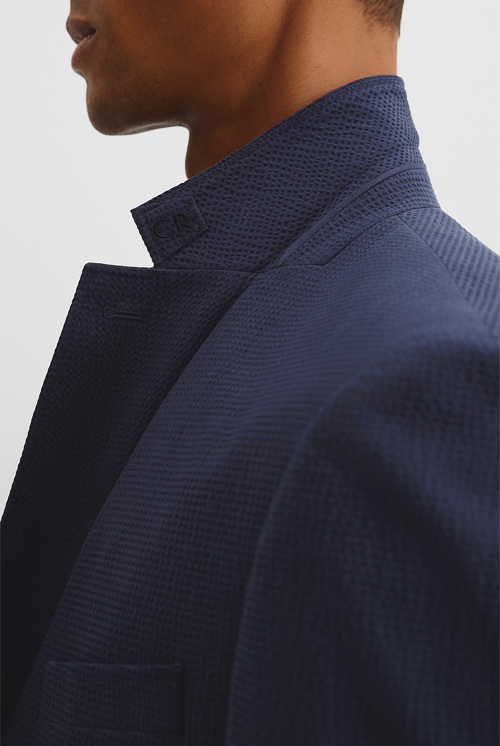 Seersucker Single Breasted Jacket