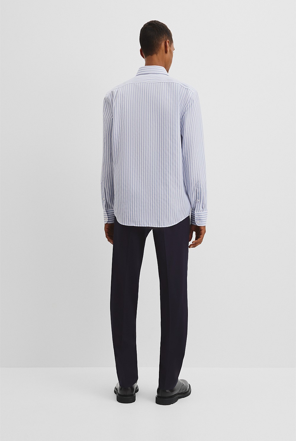 Regular Fit Stripe Travel Shirt