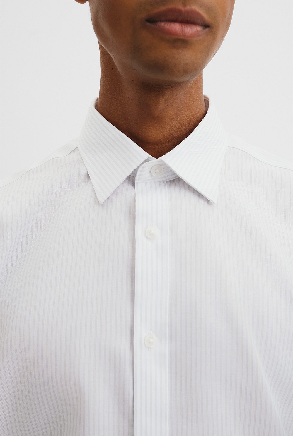 Regular Fit Stripe Travel Shirt