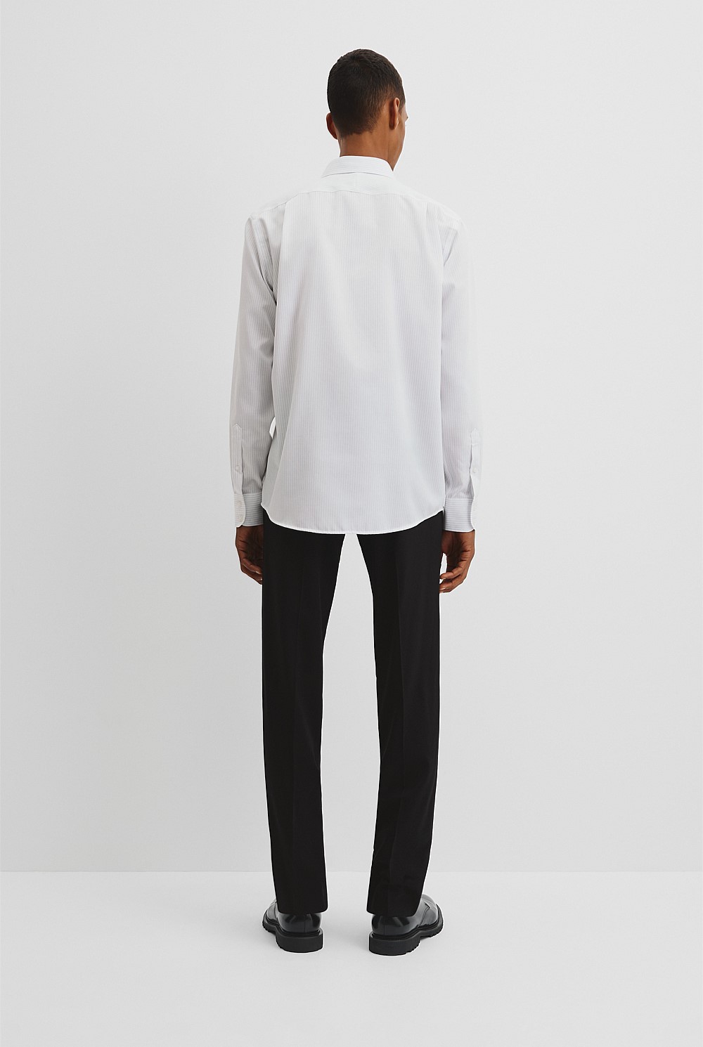 Regular Fit Stripe Travel Shirt