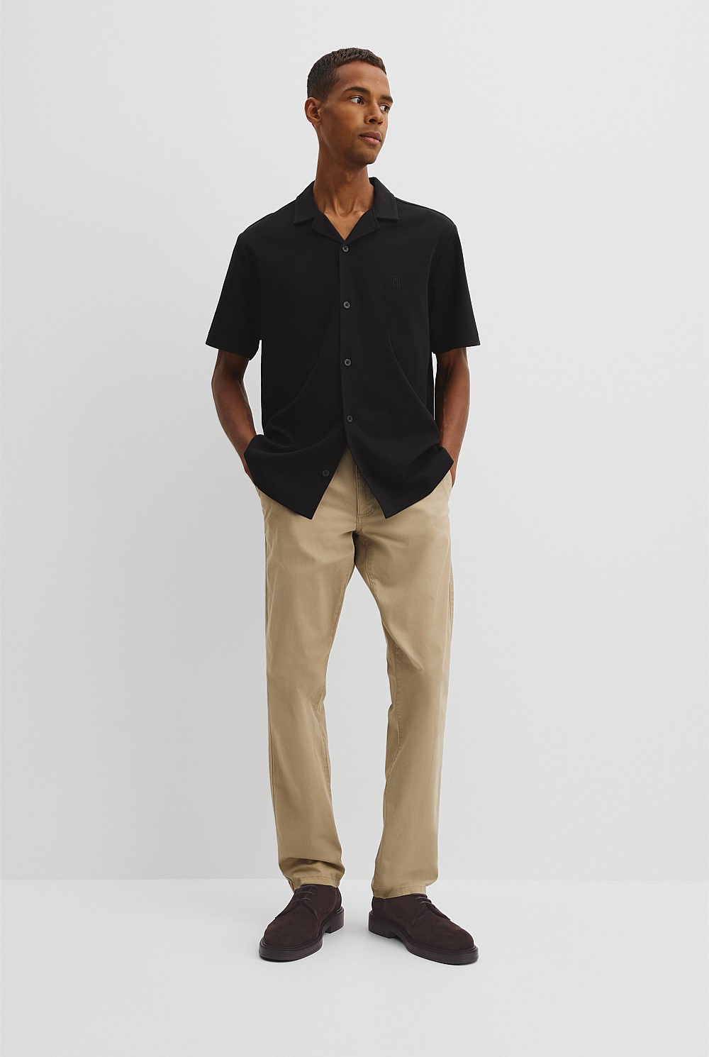 Australian Cotton Textured Short Sleeve Shirt