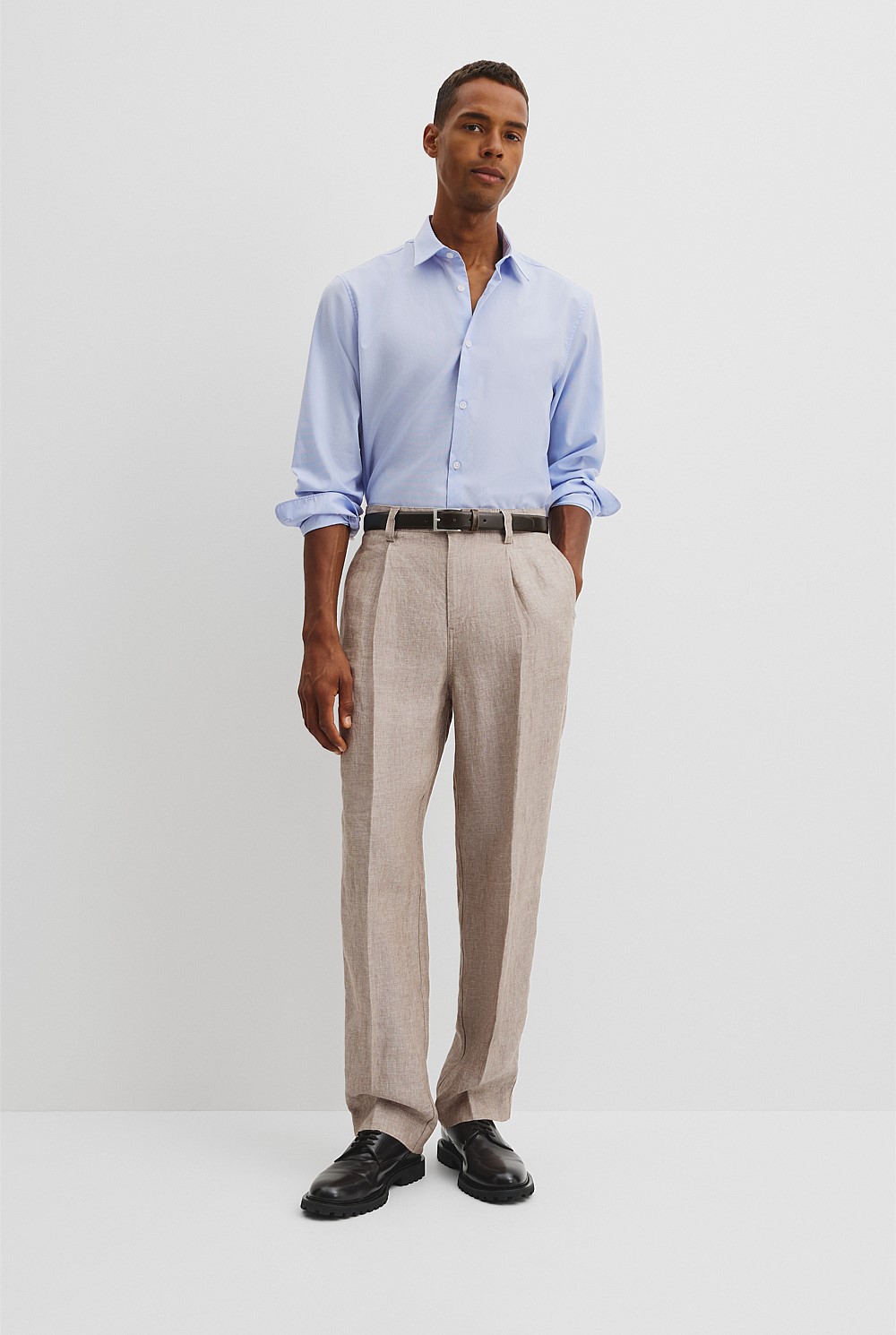 Slim Fit Textured Houndstooth Shirt