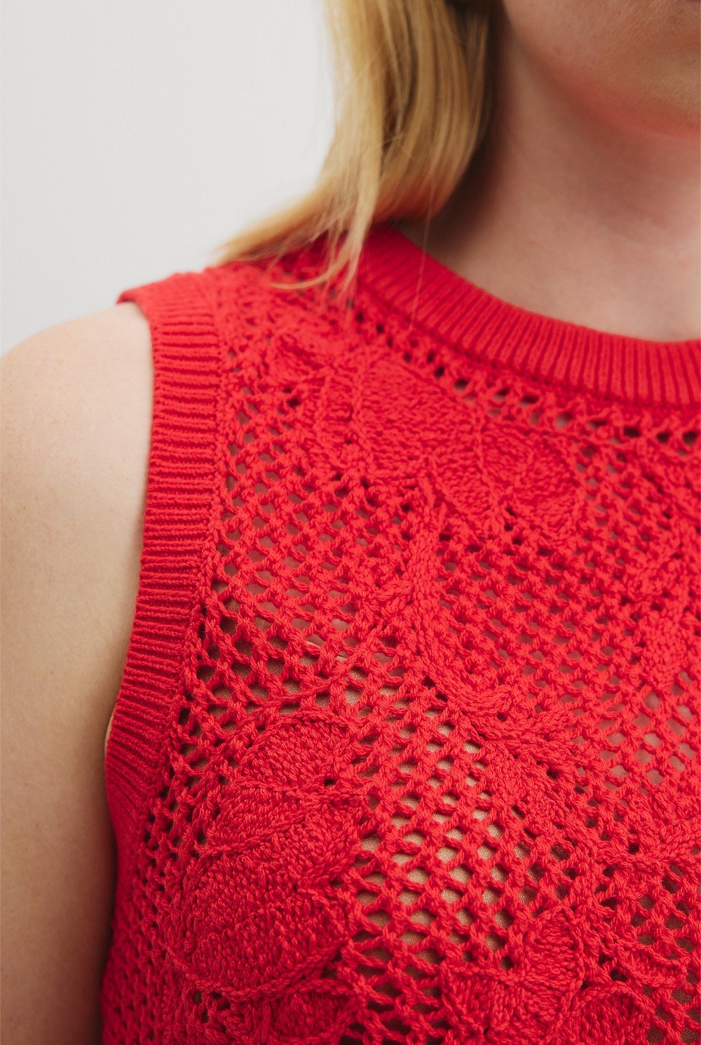 Organically Grown Cotton Applique Knit Tank