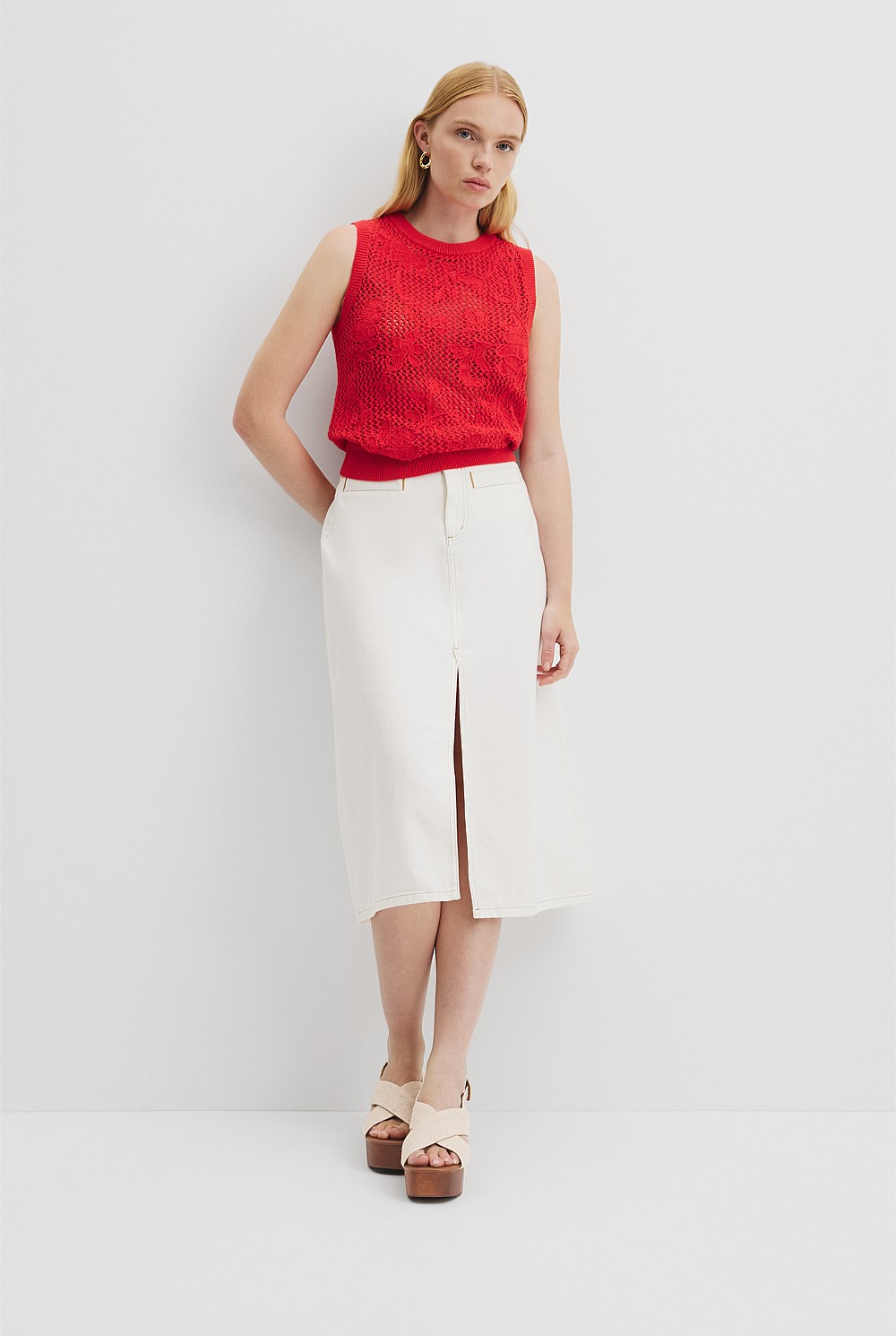 Organically Grown Cotton Applique Knit Tank