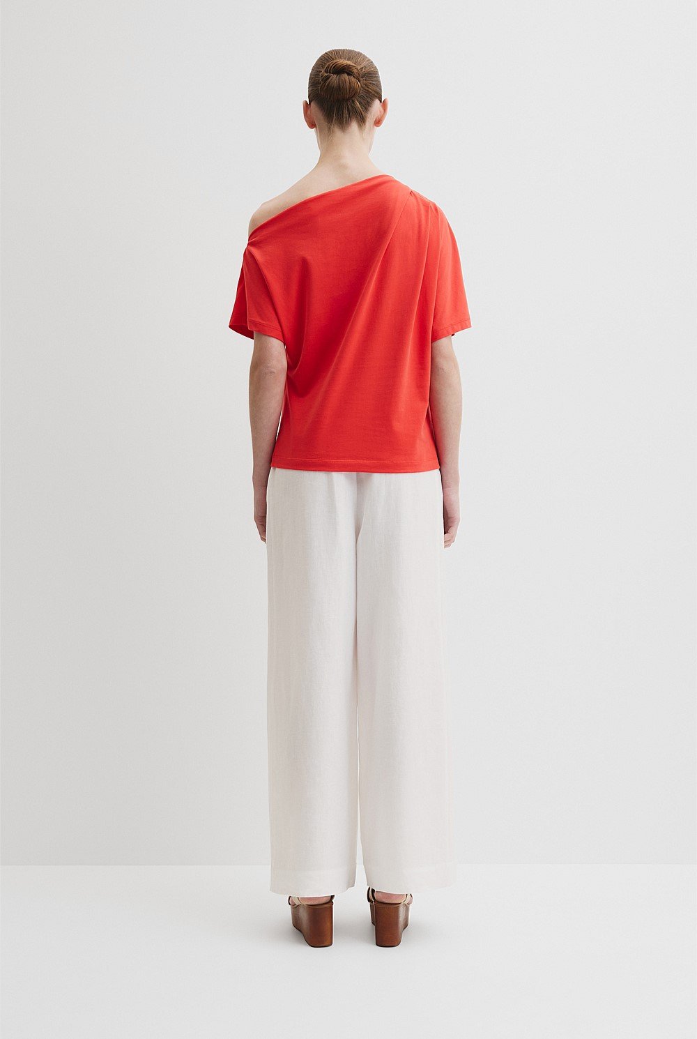 Australian Cotton One Shoulder T-Shirt