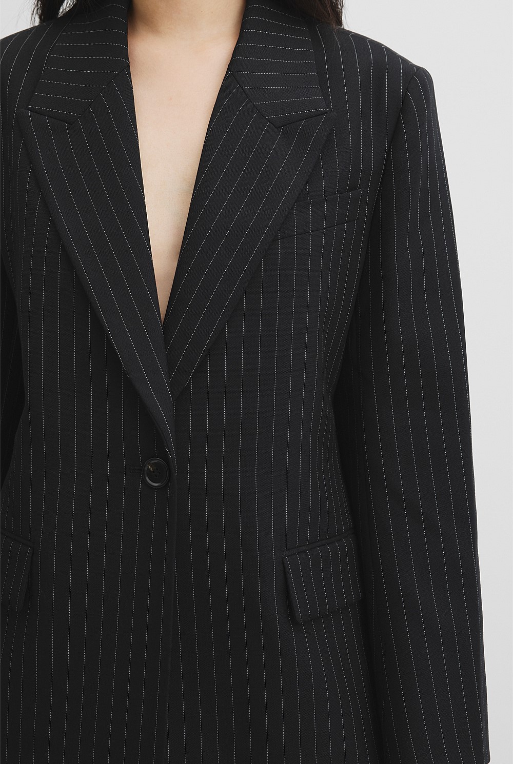 Pinstripe Blazer