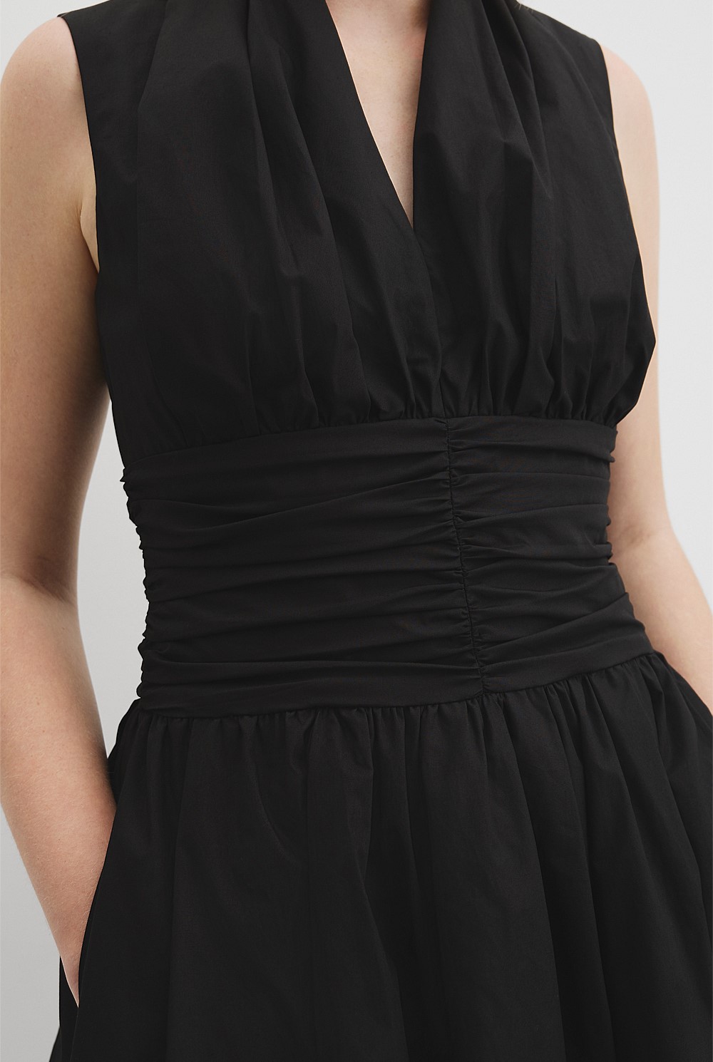 Gathered Hem Mini Dress