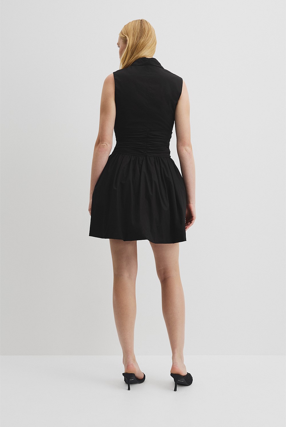 Gathered Hem Mini Dress