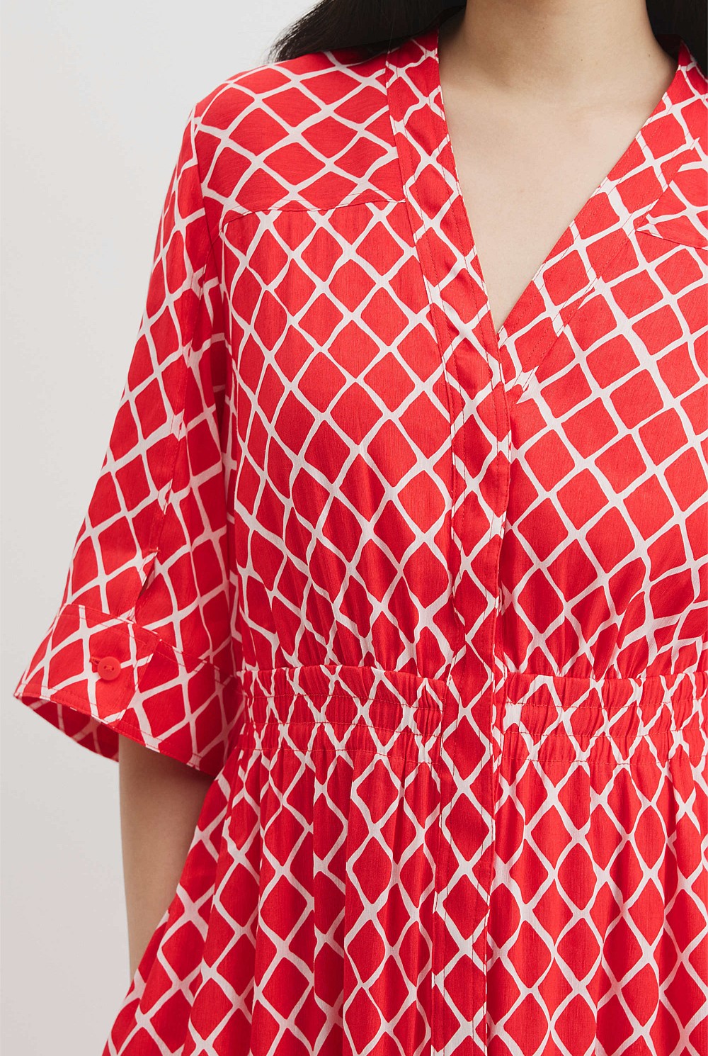 Organically Grown Linen Print Shirt Dress