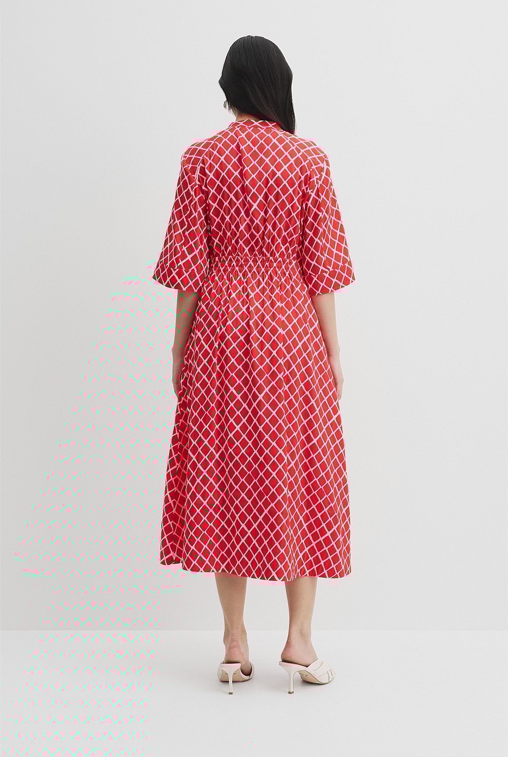 Organically Grown Linen Print Shirt Dress
