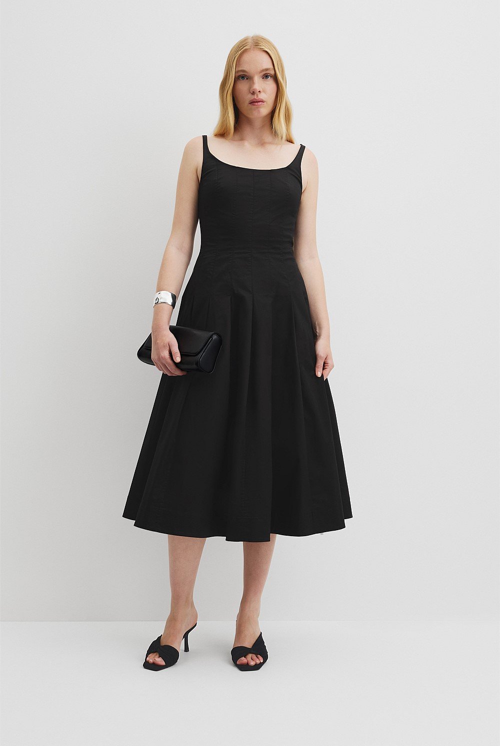 Panelled Fit and Flare Dress