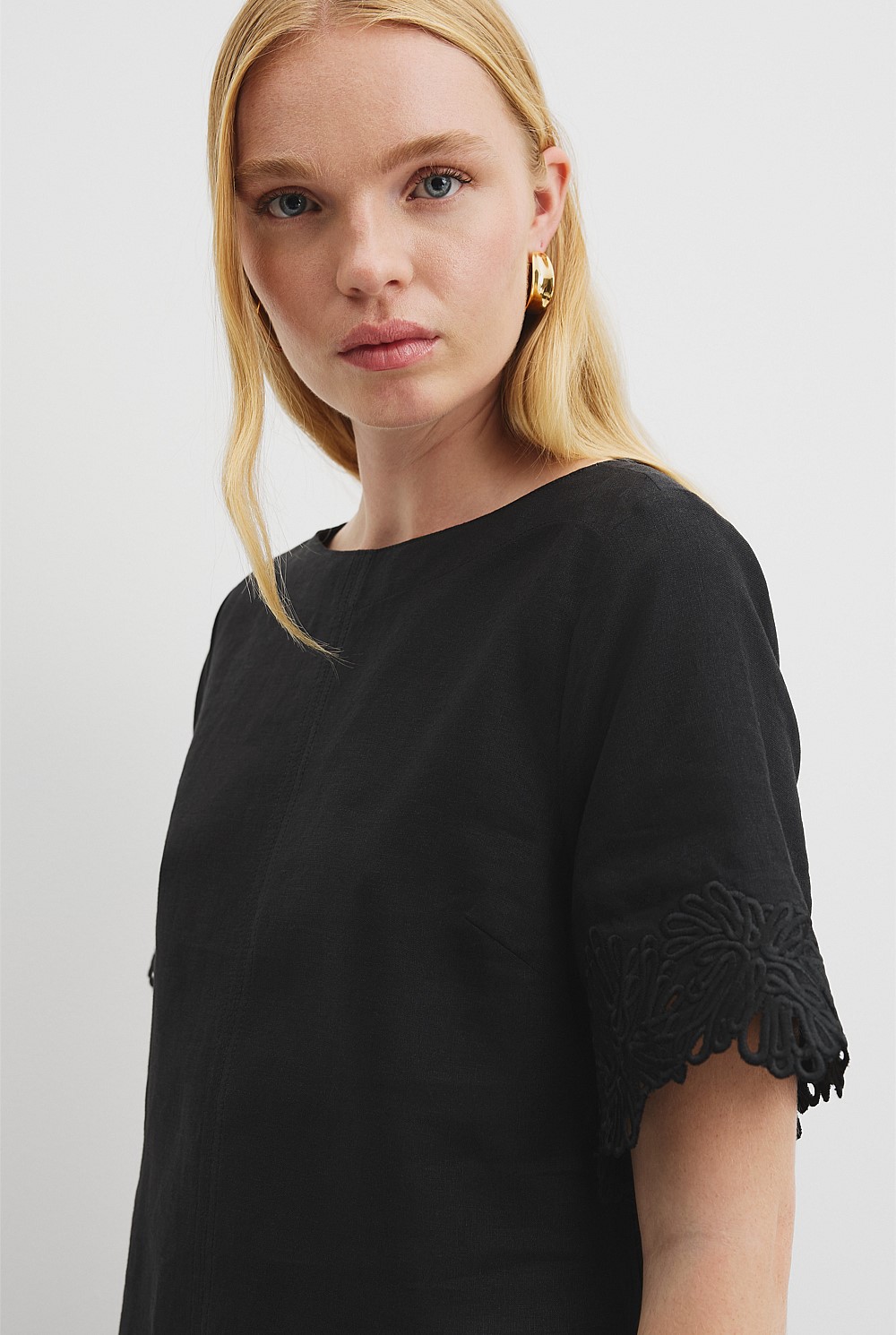 Scalloped Mini Dress