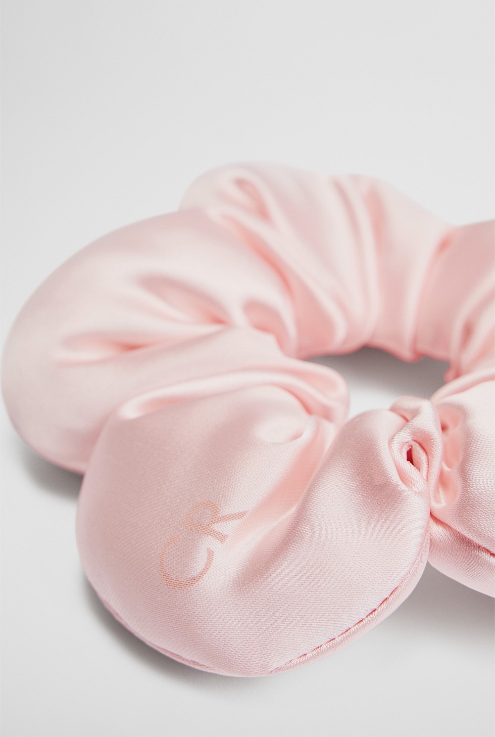 Satin Flower Scrunchie