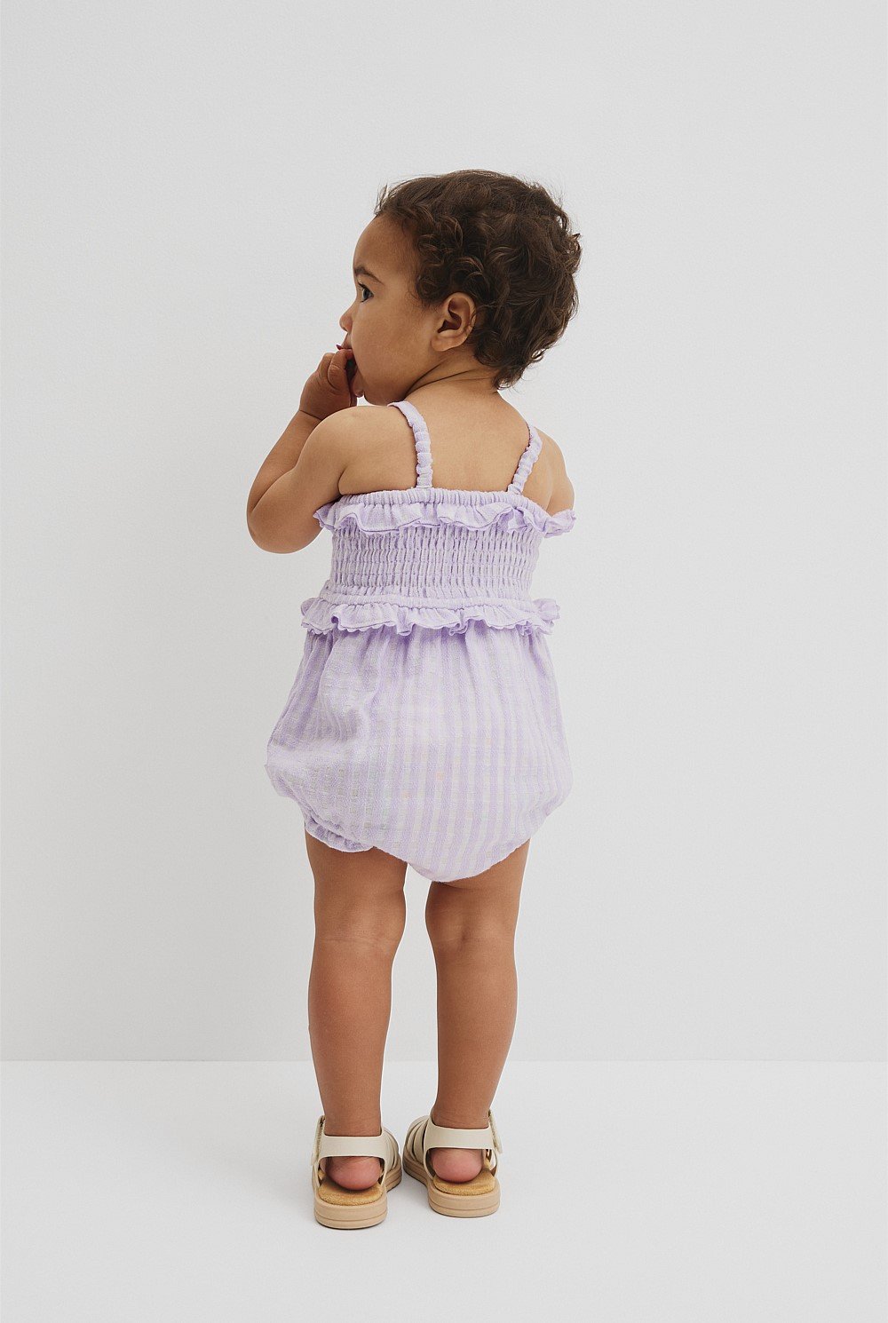 Gingham Frill Romper