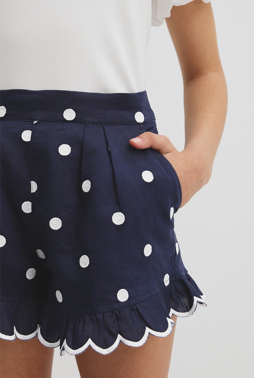 Spot Scalloped Short