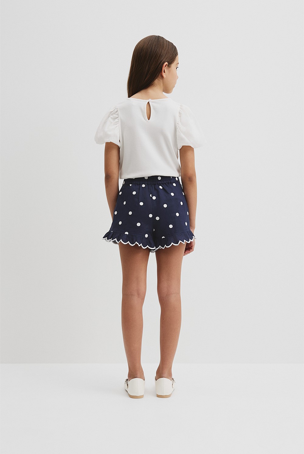 Spot Scalloped Short