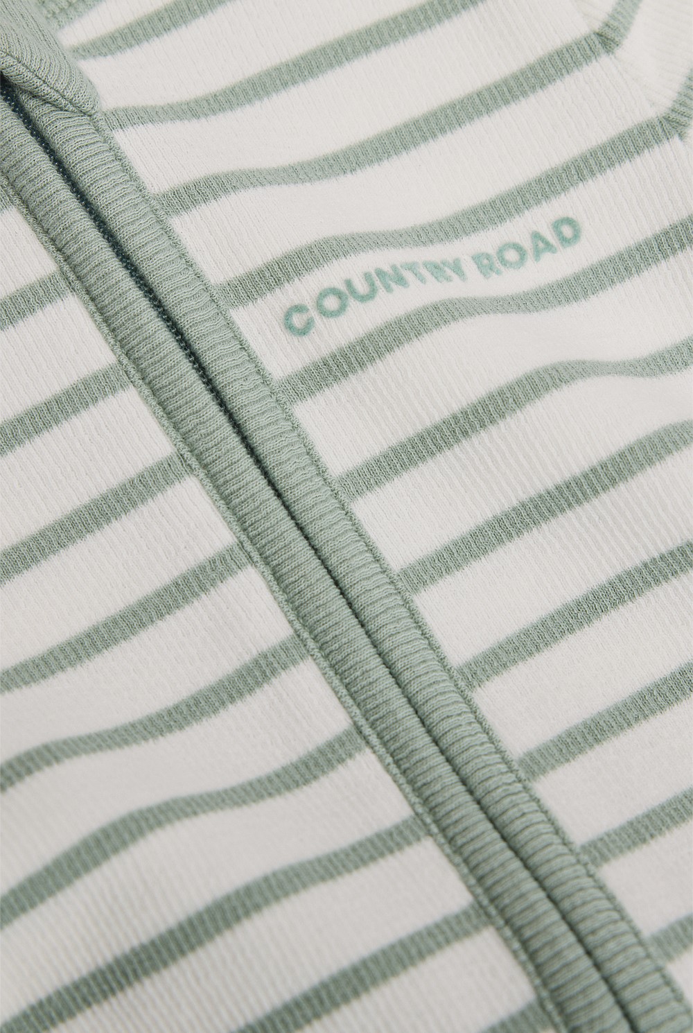Organically Grown Cotton Stripe Rib Jumpsuit