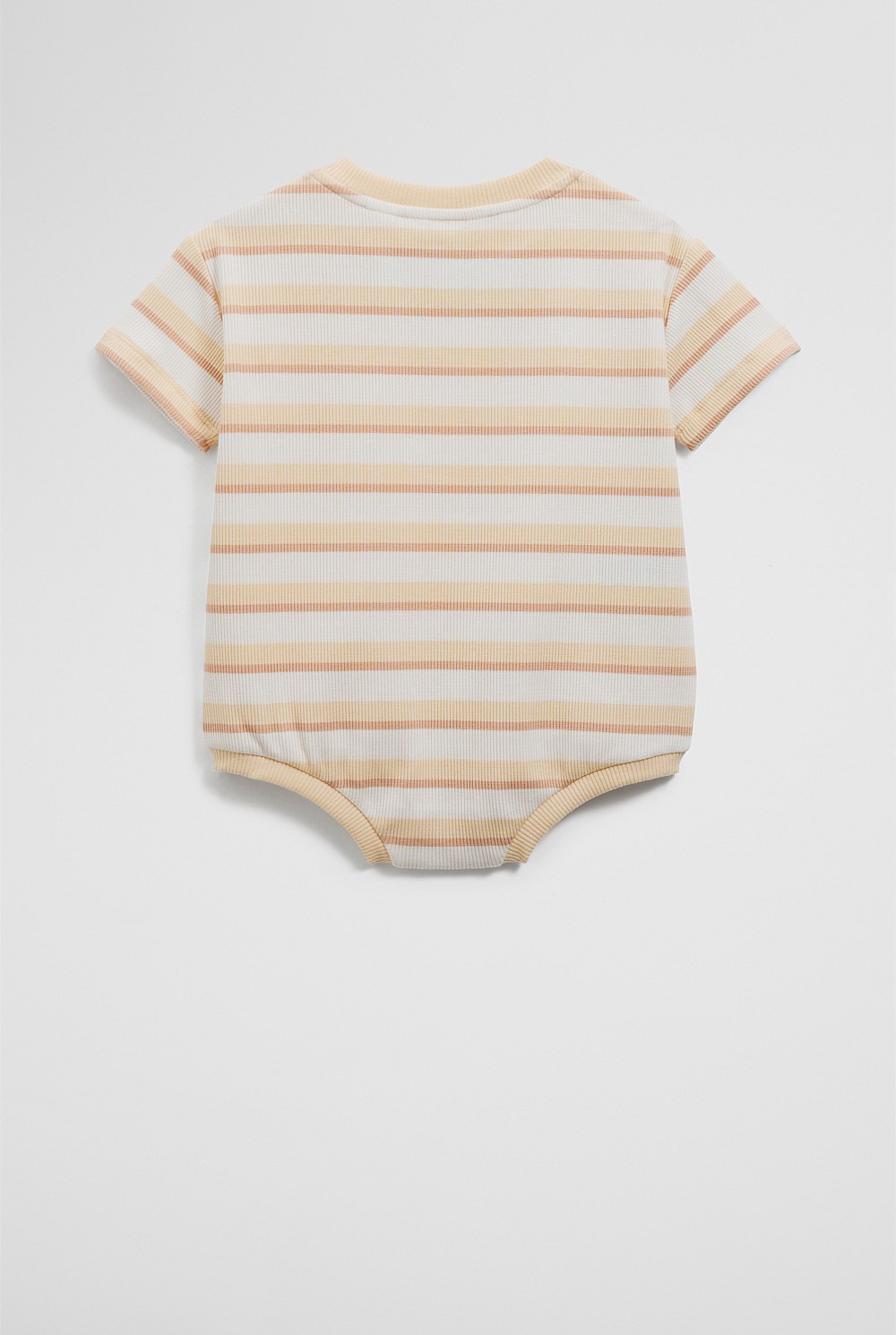 Organically Grown Cotton Oversize Stripe Short Sleeve Bodysuit