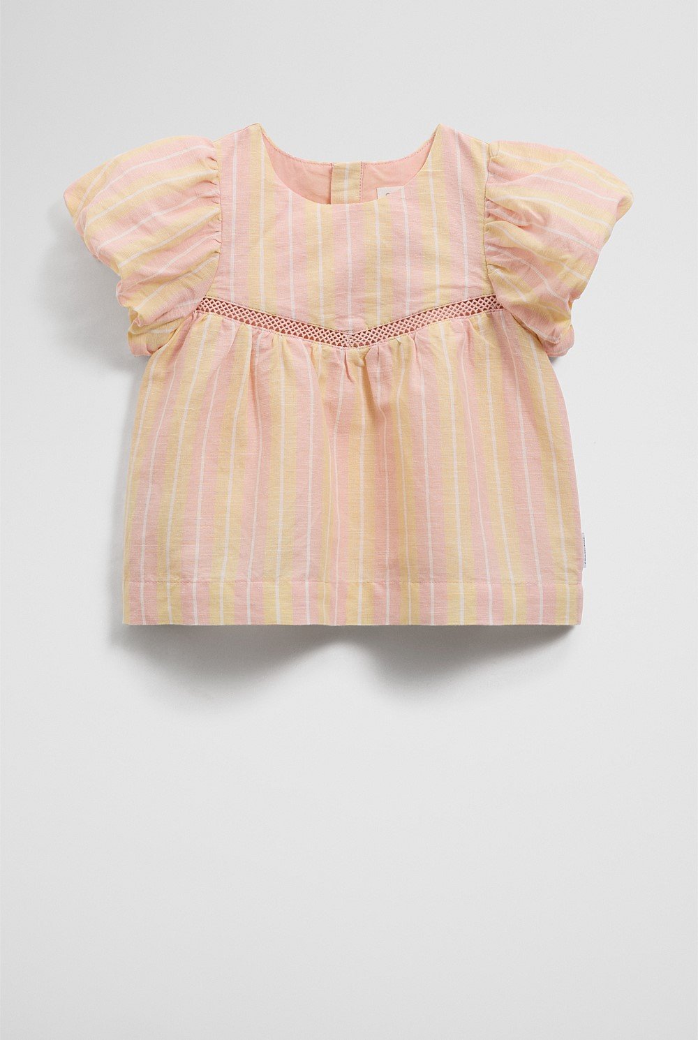 Organically Grown Cotton Blend Puff Sleeve Top