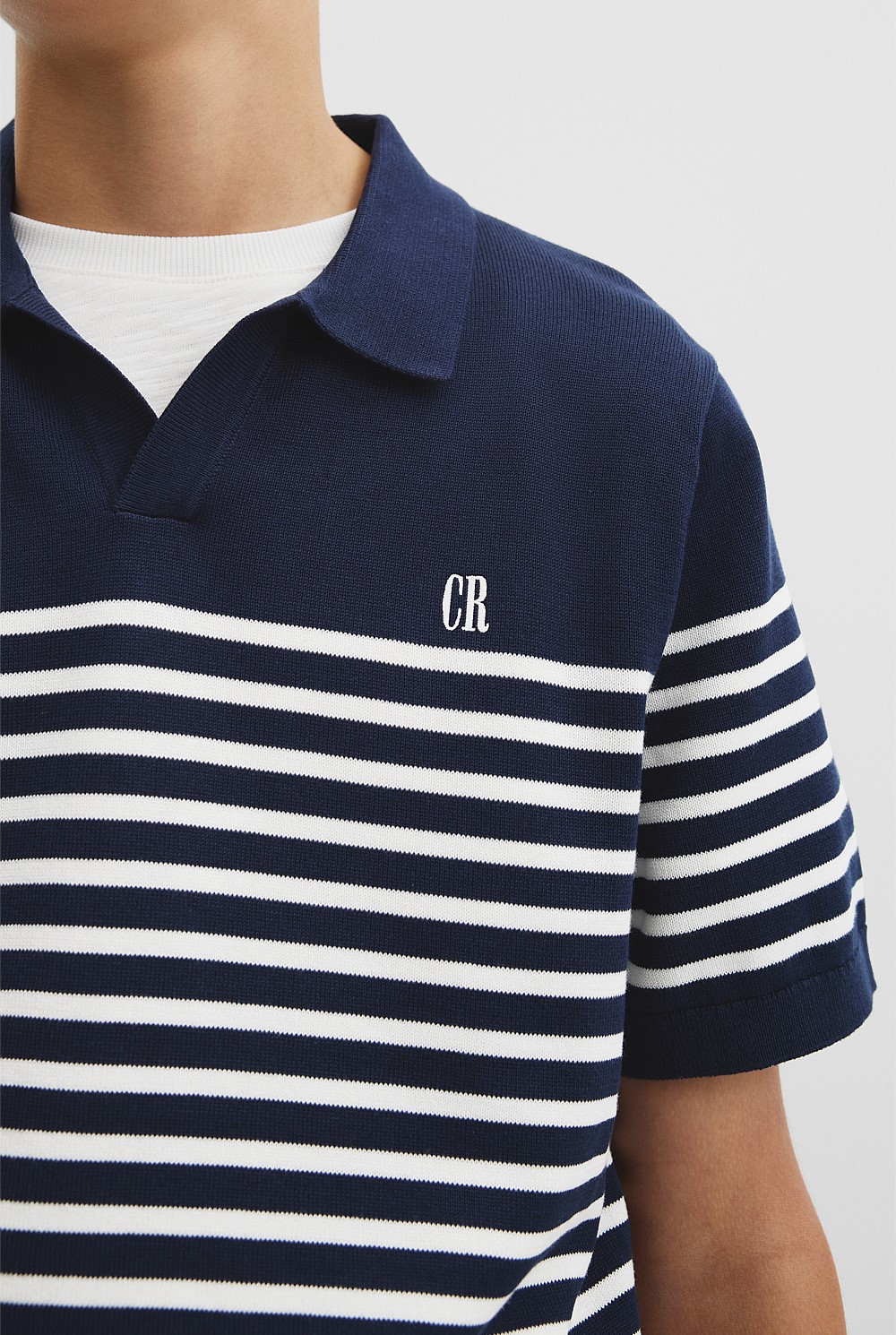 Teen Australian Cotton Stripe Knit Polo