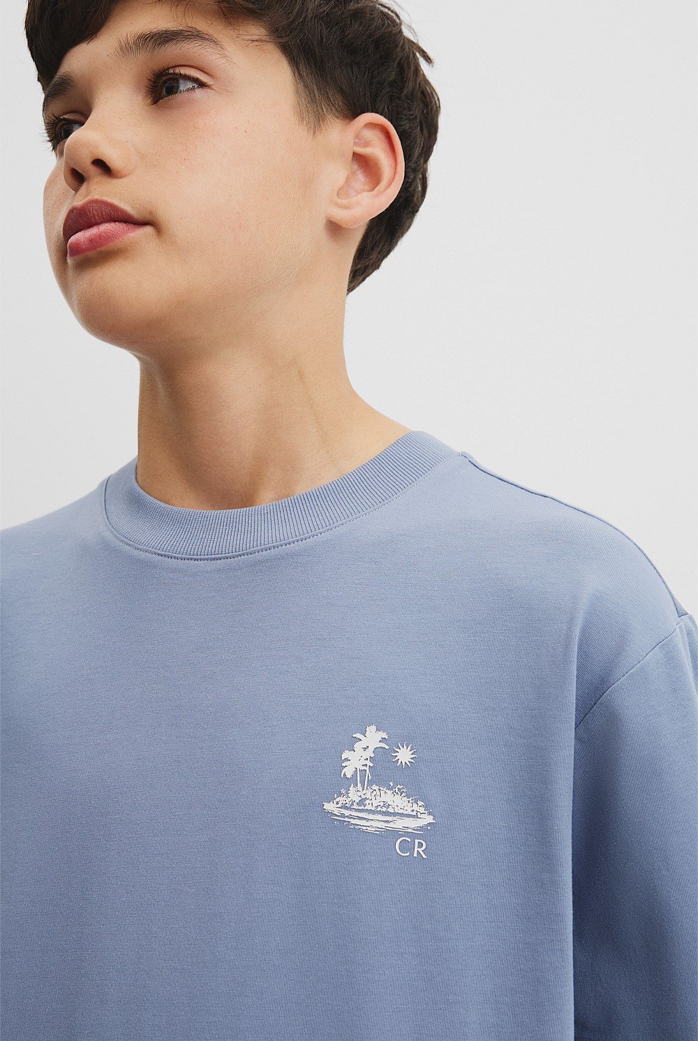 Teen Australian Cotton Island Print T-Shirt