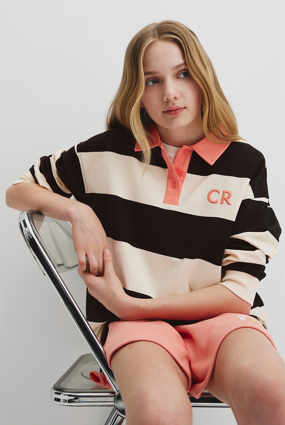Teen Stripe Rugby Top