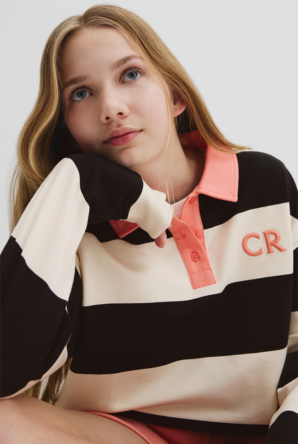 Teen Stripe Rugby Top
