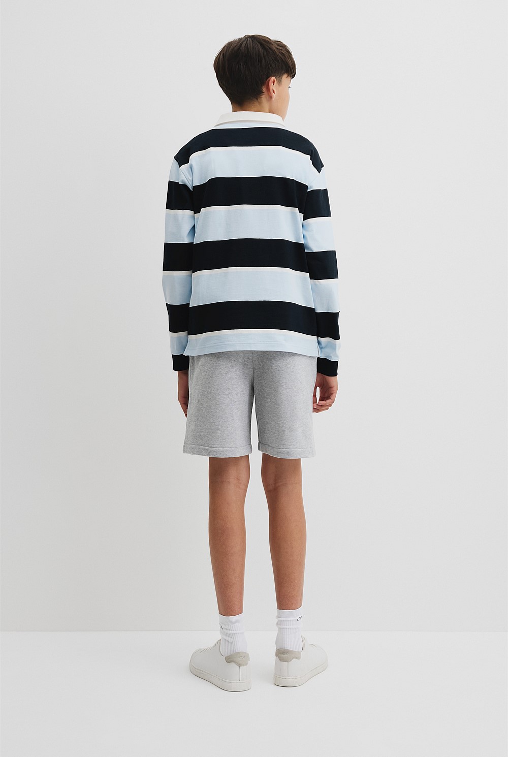 Teen Recycled Cotton Blend Long Sleeve Rugby T-Shirt