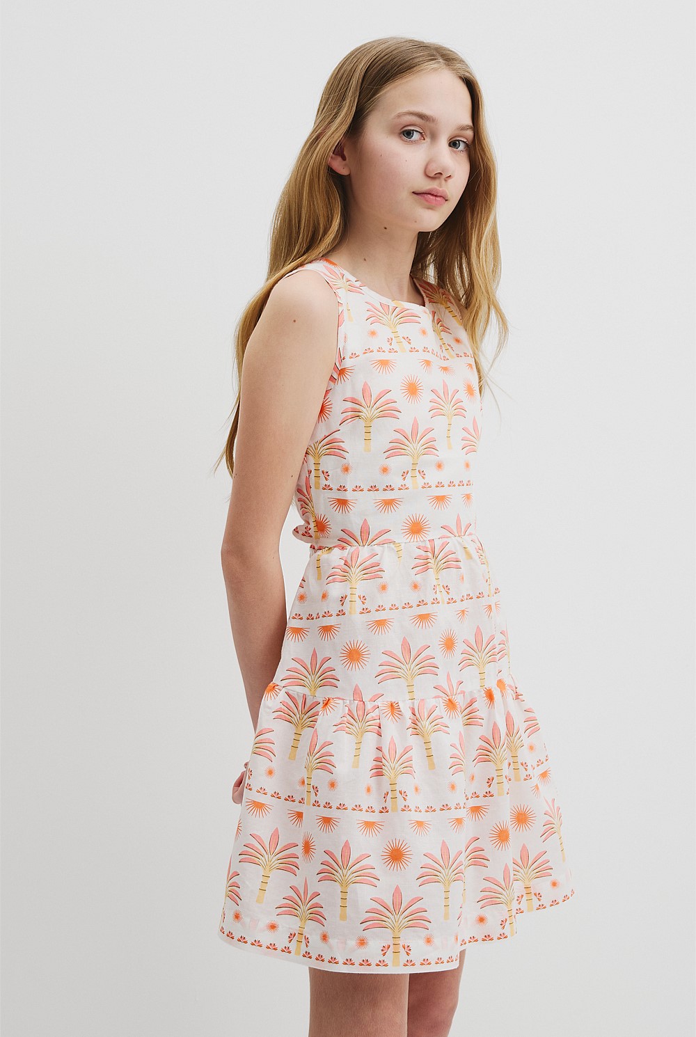 Sunset Print Mini Dress